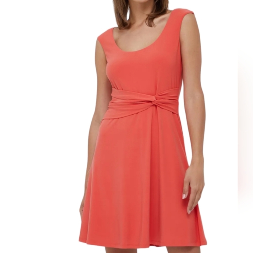 Ralph Lauren Black label Scoop Neck Jersey Dress Orange Size 12